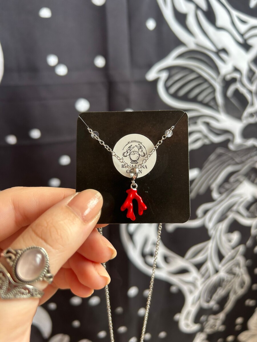 Collar Amuleto ´´Coral Rojo´´